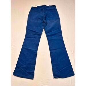 NWT Vintage Campus Western Flares Navy Blue Cotton Pants 33x32 Made in USA